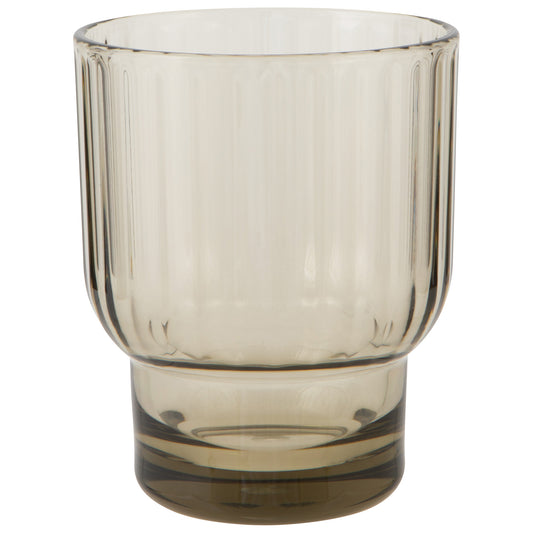 Acrylic Fluted Double Old Fashioned Glass - Olive Green
