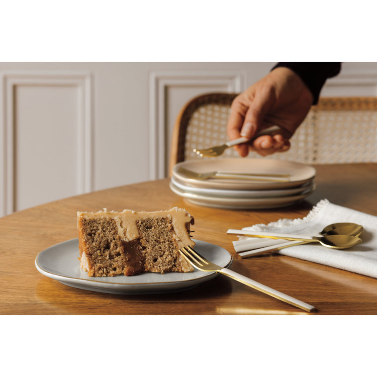 Dessert Forks Set of 4 - Ivory-Gold