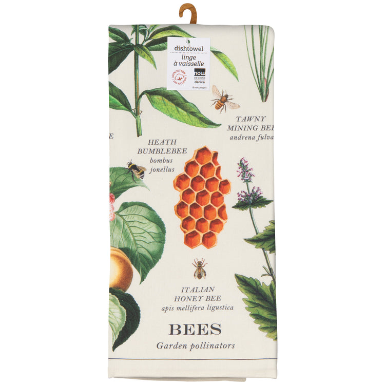 Bee Varieties Fine Print Dishtowel