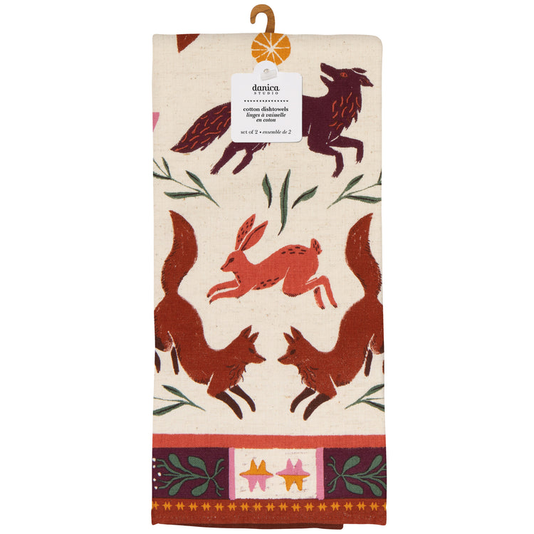 Folktale Dishtowels Set of 2