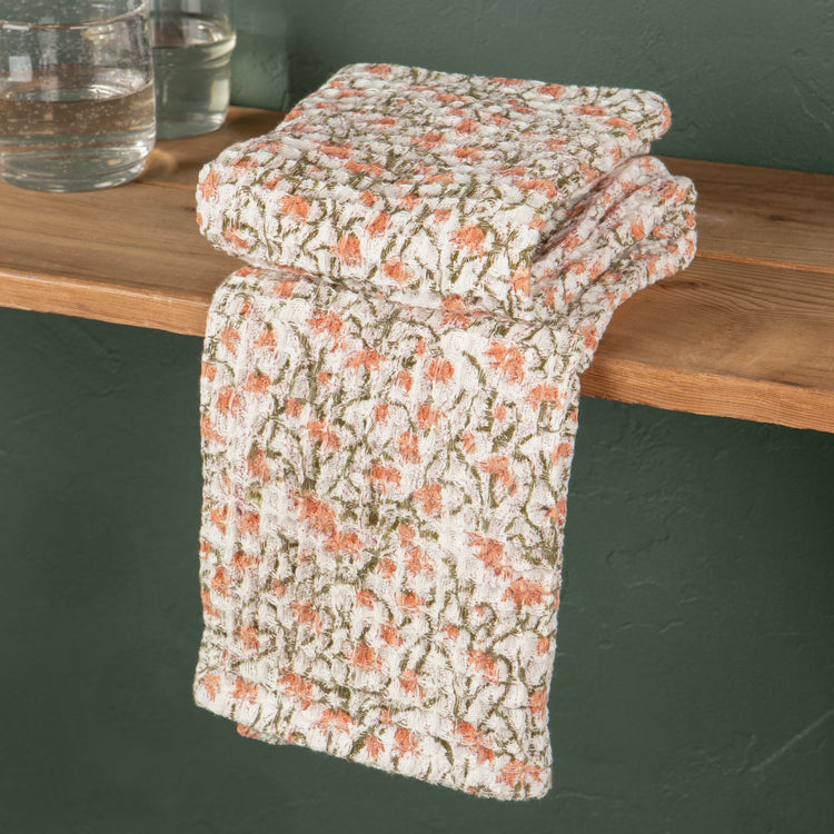 Thrive Block Print Waffle Dishtowel