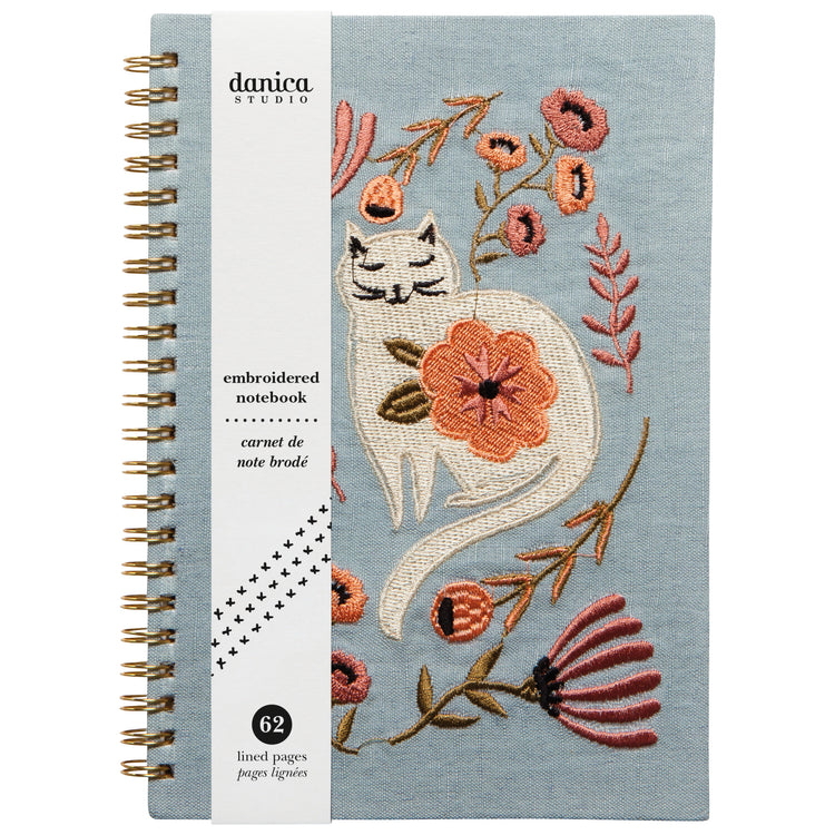Catbloom Embroidered Notebook