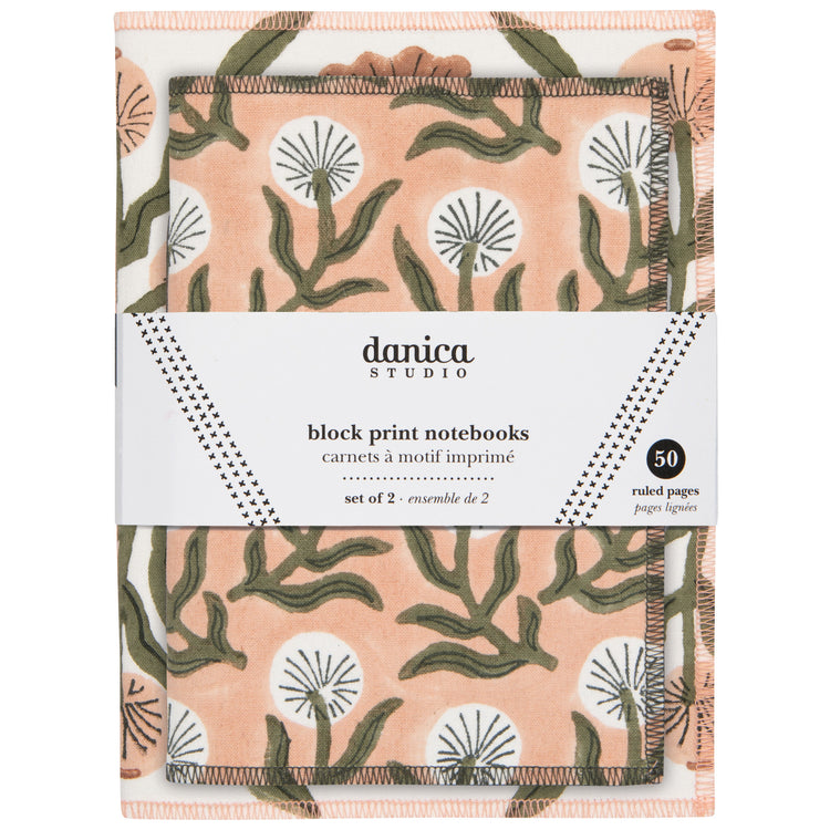 Peregrine Block Print Notebooks Set of 2