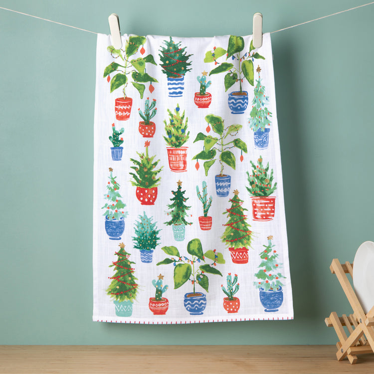 Jingle Plants Christmas Dishtowel