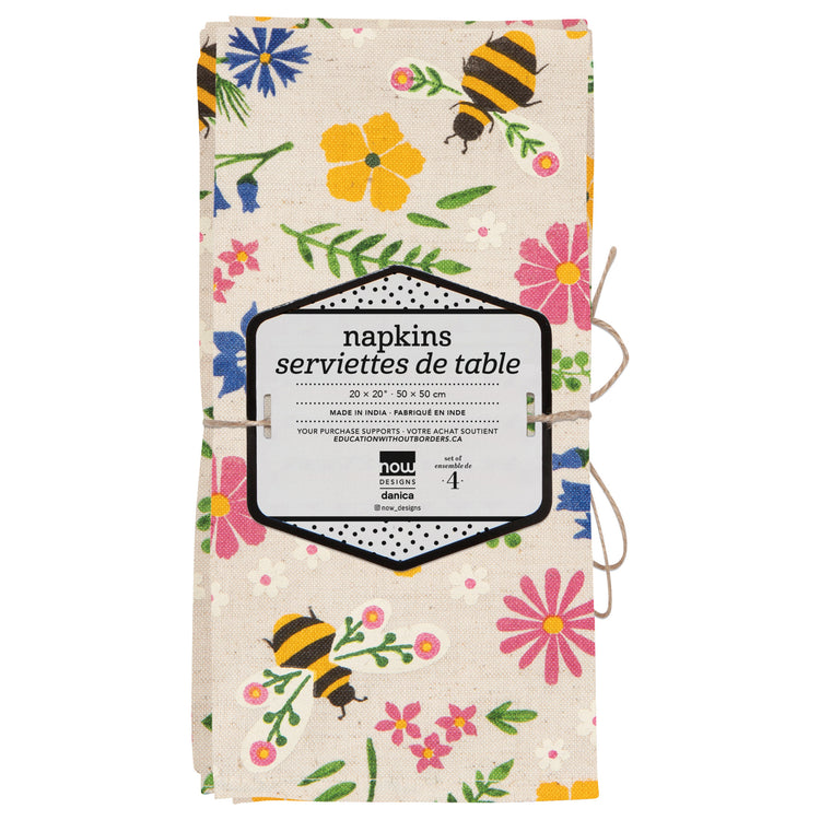 Bee Garden Napkins Set of 4