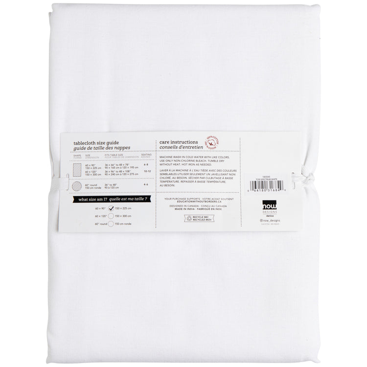 Spectrum Tablecloth White 60 x 90 inch