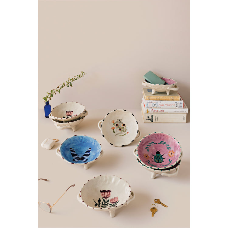 Amulet Hand Painted Footed Bowl