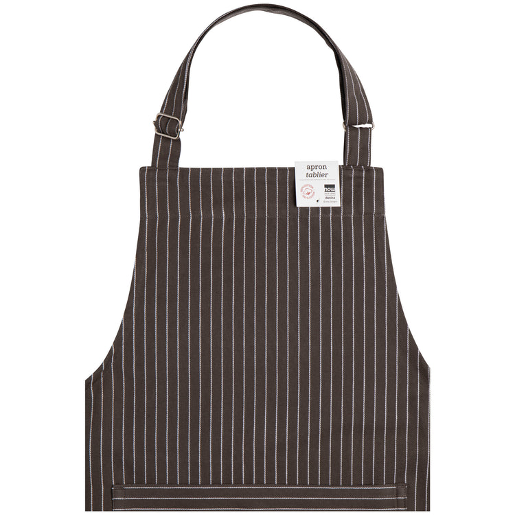 Granite Gray Pinstripe Chef Apron