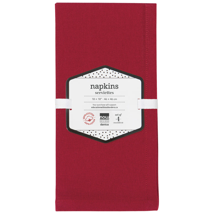 Spectrum Napkins Carmine Red Set of 4