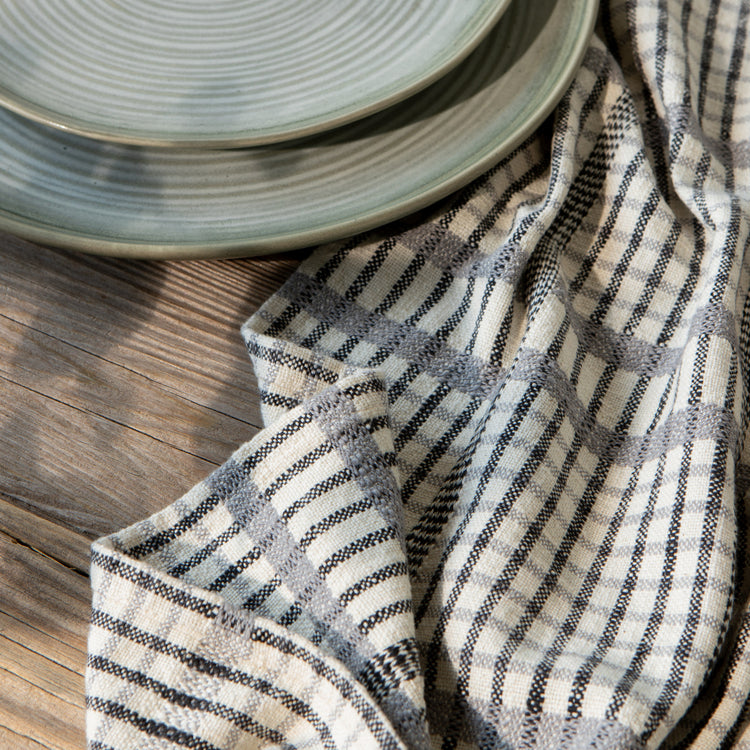 Pewter Finley Check Dishtowels Set of 2