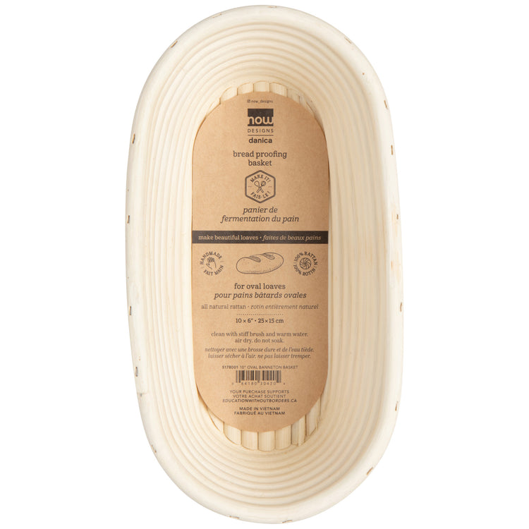 Banneton Bread Proofing Basket Oval 10 inch
