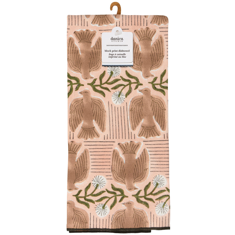 Peregrine Block Print Dishtowel