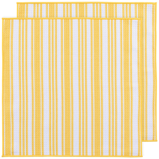 Lemon Recycled Microfibre Dishcloths Set of 2