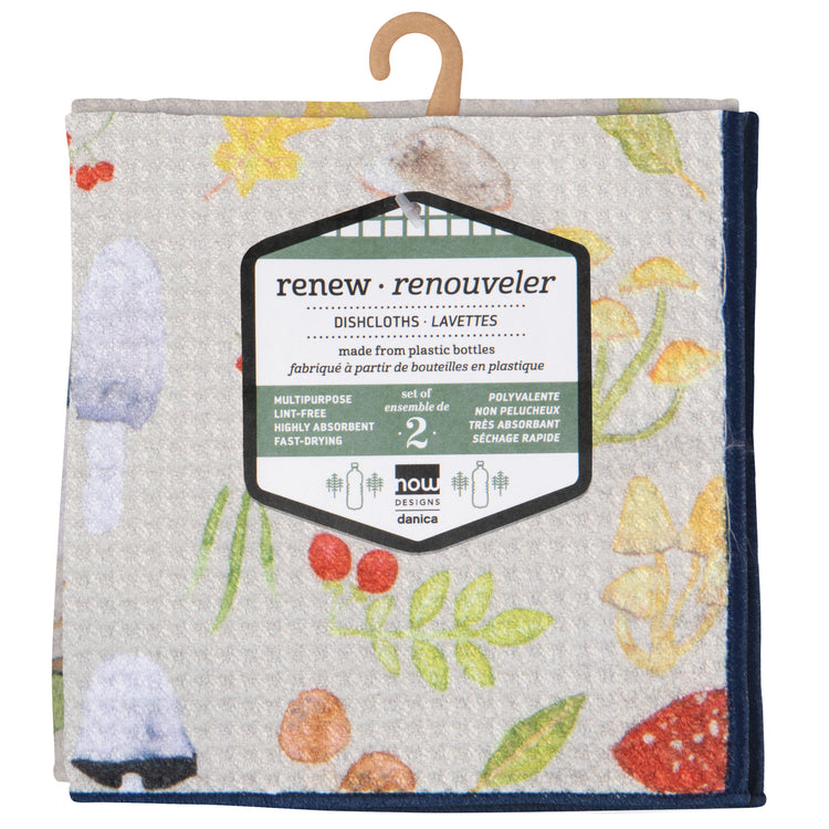 Field Mushroom Recycled Microfibre Dishcloth Set