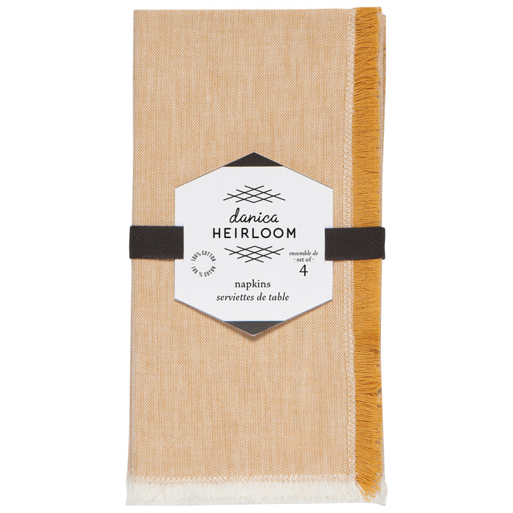 Ochre Chambray Napkins Set of 4