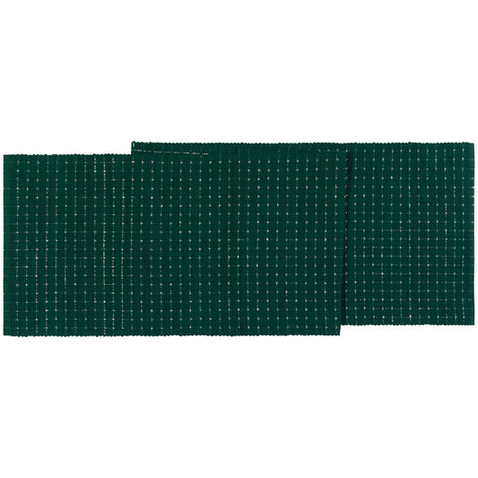 Spruce Silver Cotton Ribbed Runner