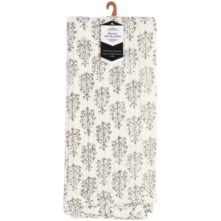 Blomma Block Print Waffle Dishtowel