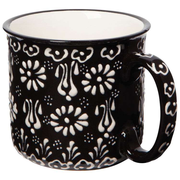 Hand-painted Turkish Mug - Evani Black