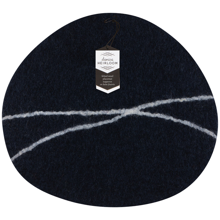 Striato Felt Wool Placemat - Midnight