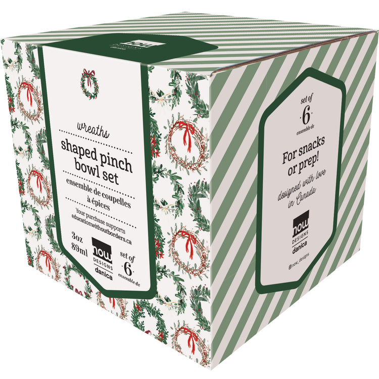 Wreaths Christmas Pinch Bowls Set of 6