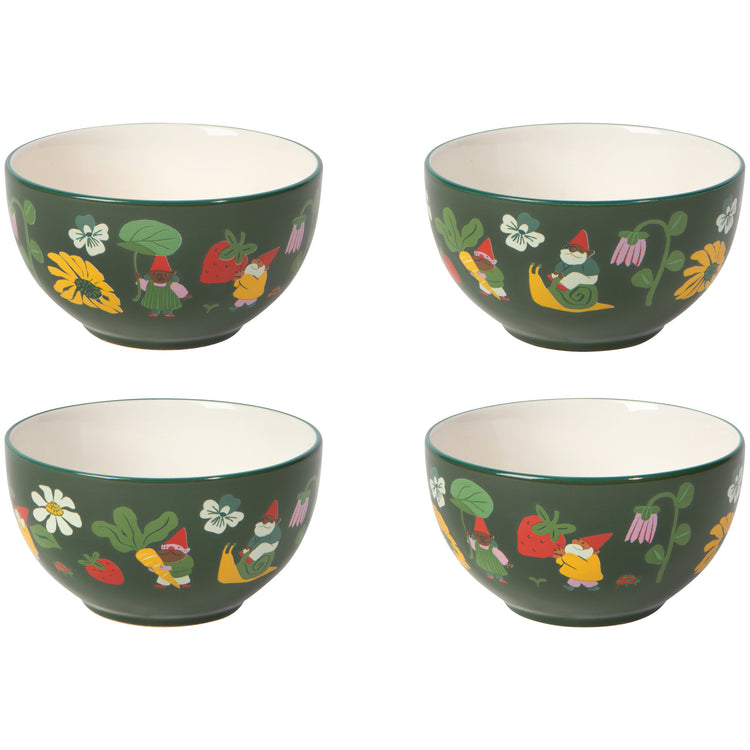 Gnome Grown Bowls Set of 4 Assorted