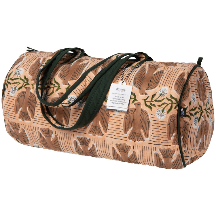 Peregrine Block Print Weekender Bag