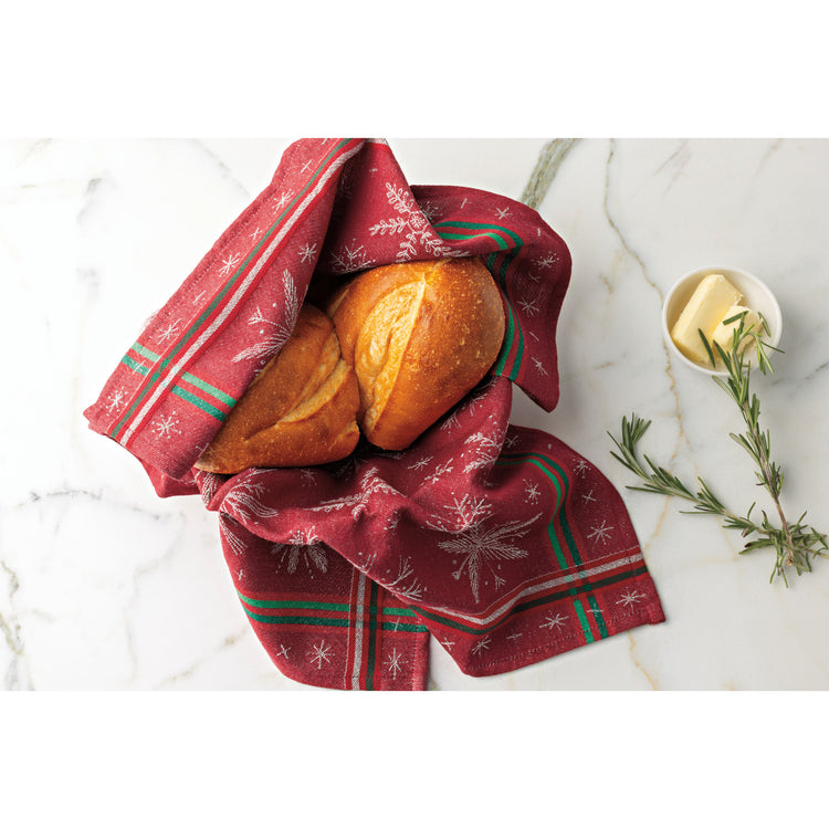 Snowflakes Christmas Jacquard Dishtowel