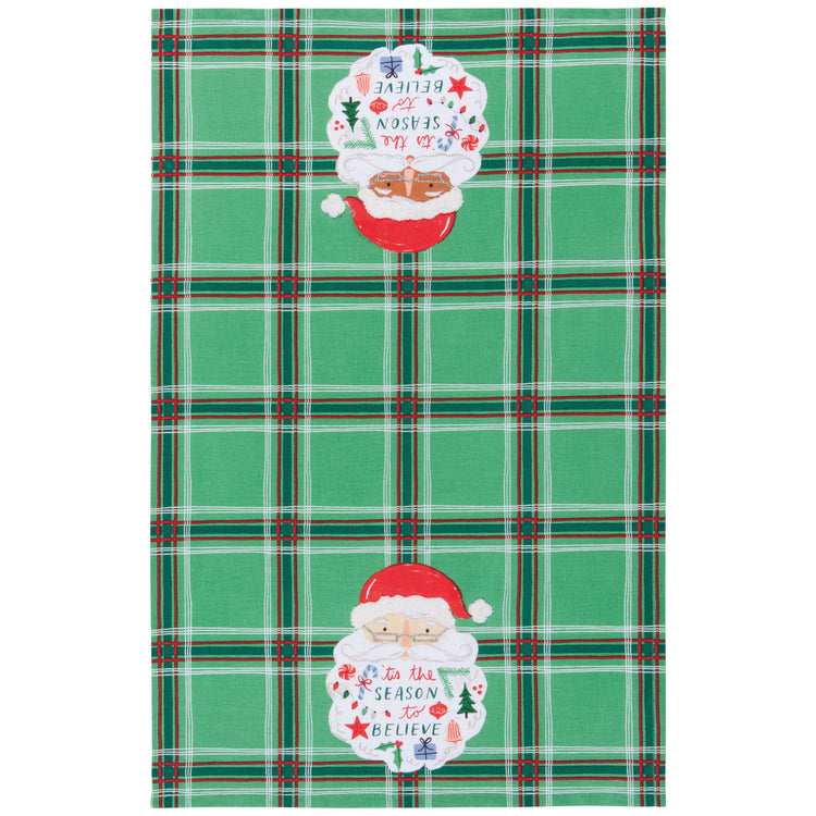 Santa Beard Christmas Dishtowel