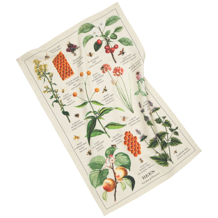 Bee Varieties Fine Print Dishtowel