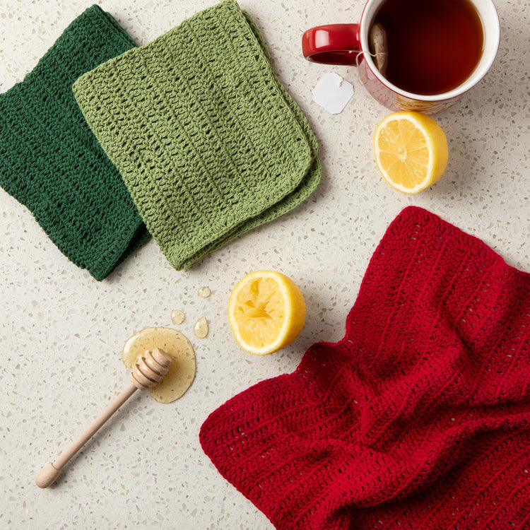 Christmas Crochet Dishcloths Set of 3