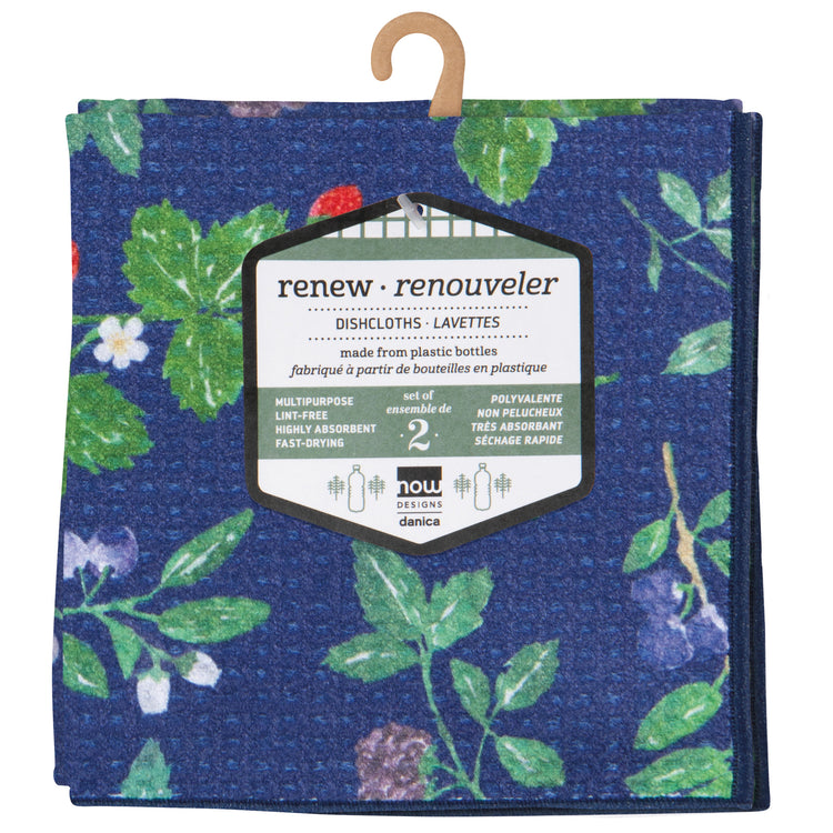 Berry Bramble Recycled Microfibre Dishcloths Set of 2