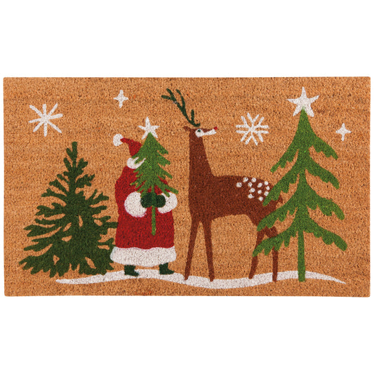 Santa's Reindeer Christmas Doormat