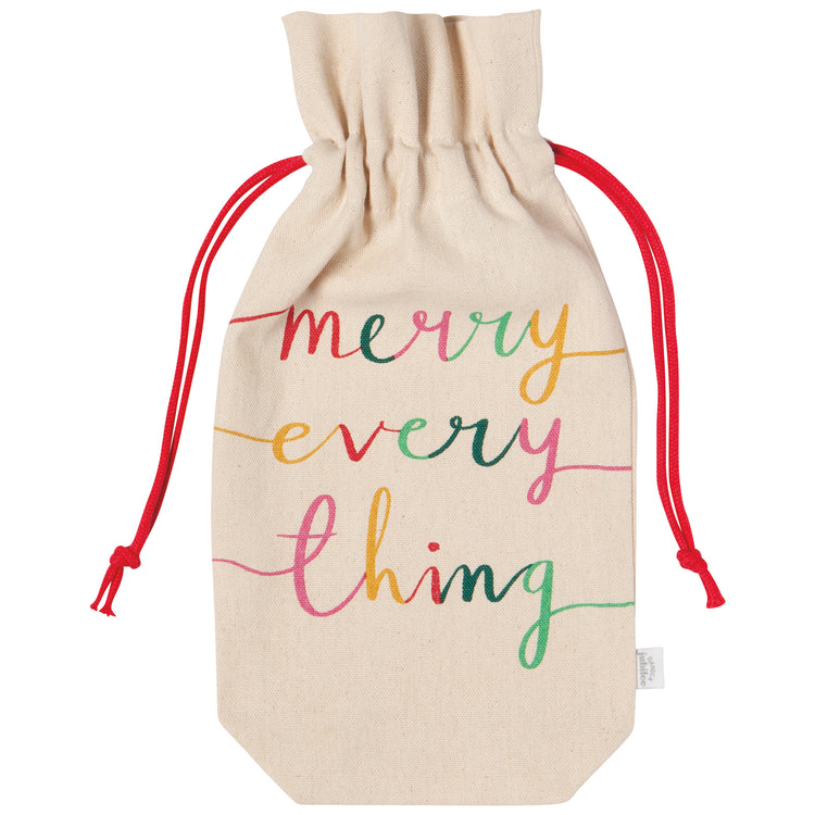 Merry Everything Christmas Wine Bags Set of 2