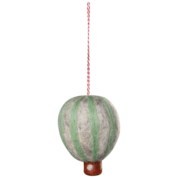Hot Air Balloon Felt Christmas Tree Ornaments - 3 Assorted Styles