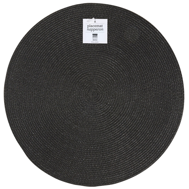 Disko Black Round Placemat
