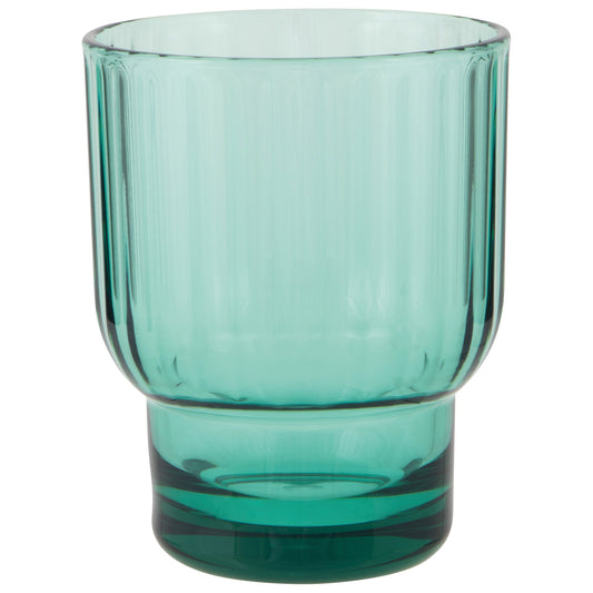 Acrylic Fluted Double Old Fashioned Glass - Sea Glass Green