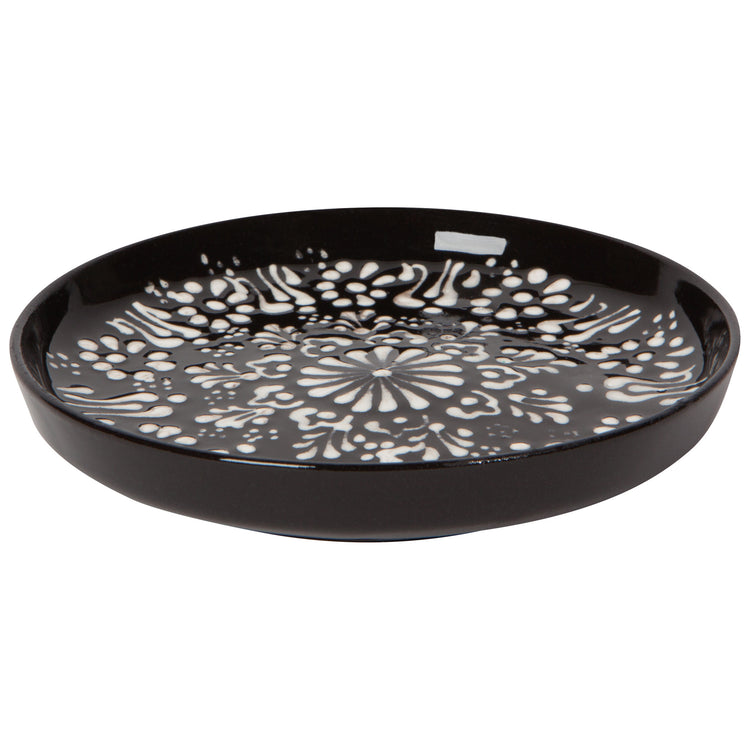 Hand-painted Turkish Dish - Evani Black
