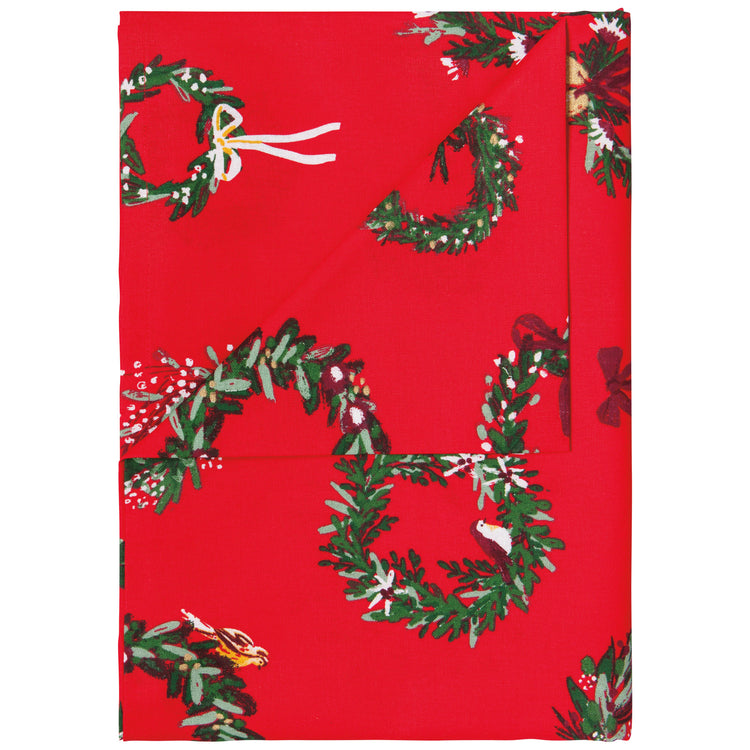 Wreaths Christmas Tablecloth 60 X 120 inch