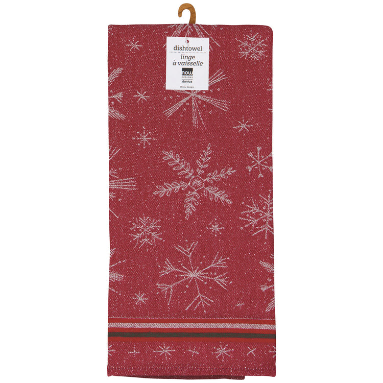 Snowflakes Christmas Jacquard Dishtowel