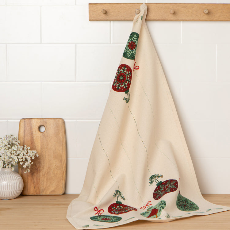 Good Tidings Christmas Printed Dishtowel