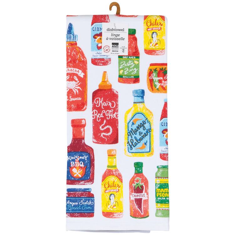 Hot Sauce Dishtowels Set of 2