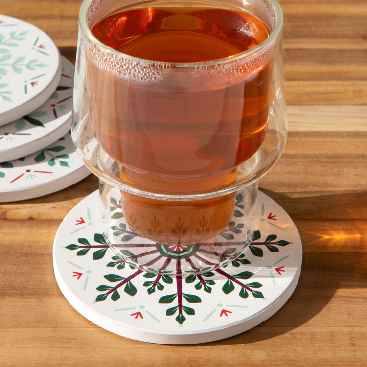 Good Tidings Christmas Soak Up Coasters Set of 4