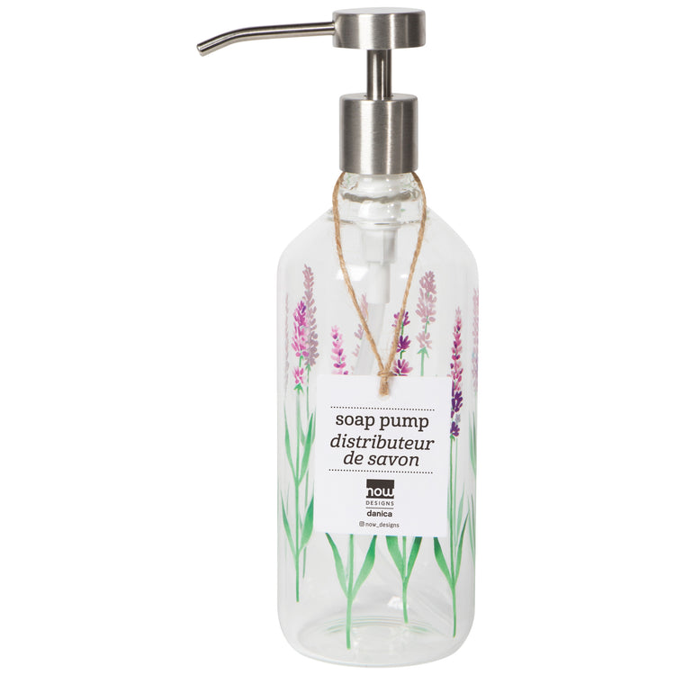 Lavender Glass Soap Pump