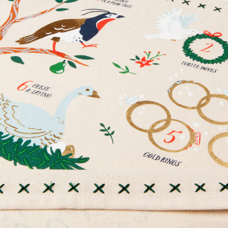 12 Days of Christmas Decorative Dishtowel