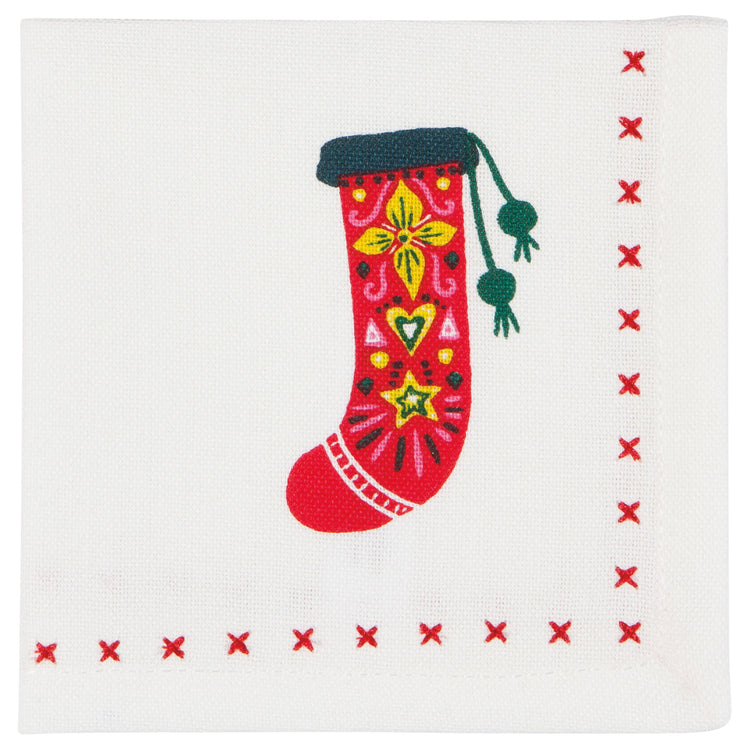 Winter Woolens Christmas Cocktail Napkins Set of 4