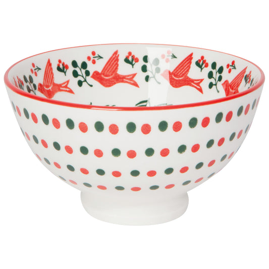 Winterberry Stamped Christmas Bowl 4 inch