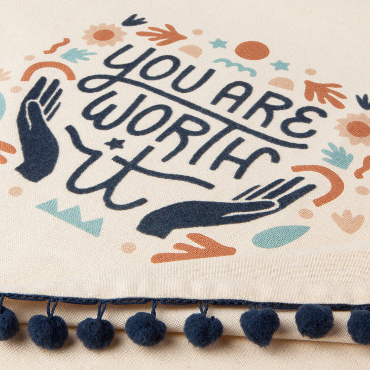 You Are Worth It Decorative Dishtowel