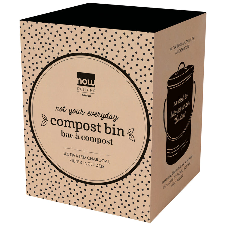 Steel Compost Bin Charcoal 1.25 Gallon