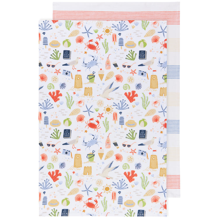 Seaside Dishtowels Set of 2