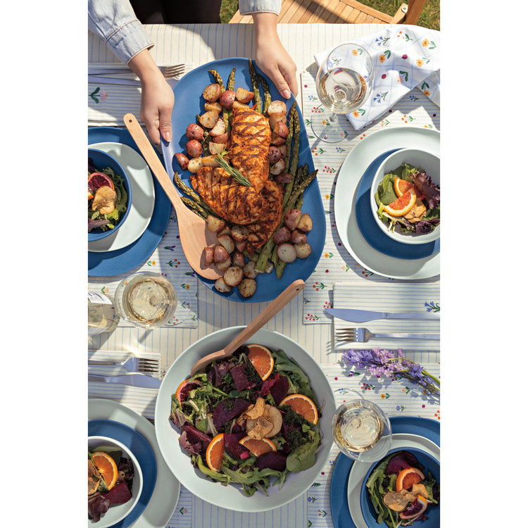 Fresco Melamine Platter - Marine Blue
